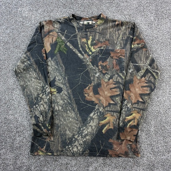Vintage Mossy Oak Camo Shirt Mens Large Realtree Camouflage Long Sleeve - Picture 1 of 5